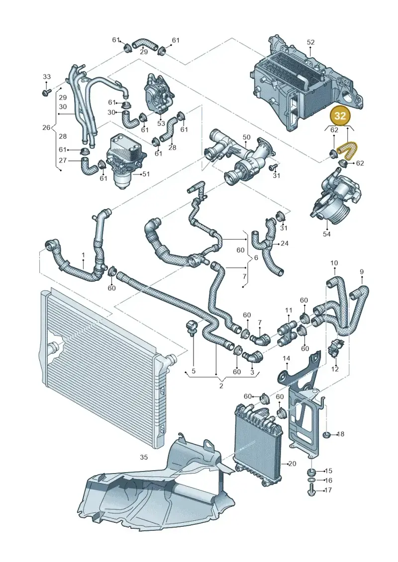 03N121058S — Volkswagen Arteon (2017-2023) diagram 793121410, position 32