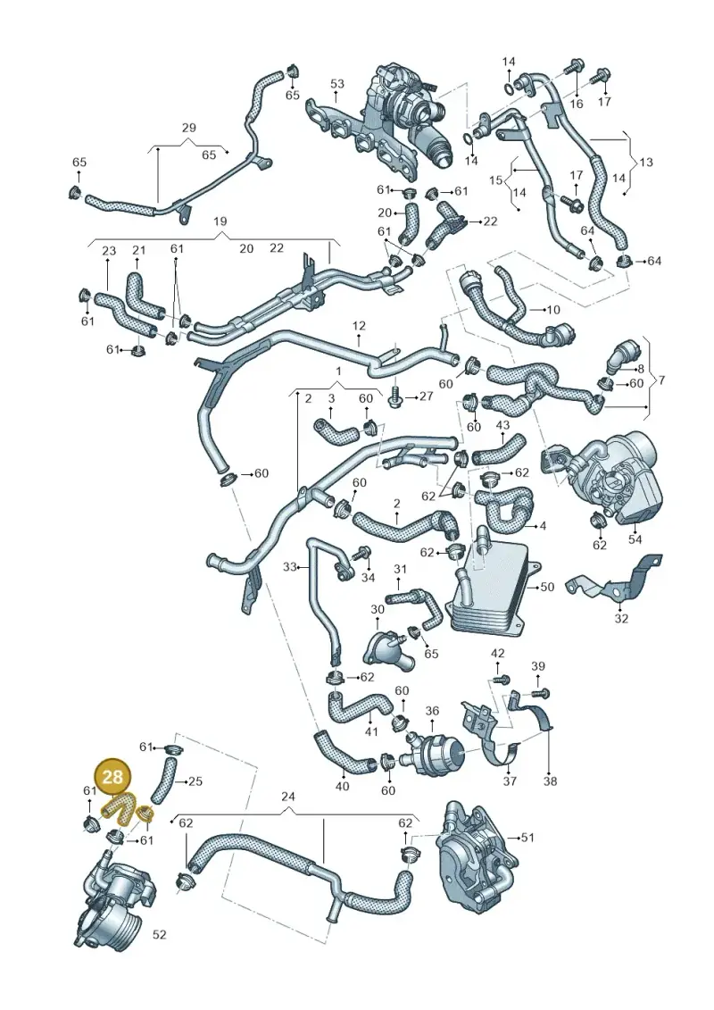 03N121058S — Volkswagen Arteon (2017-2023) diagram 828121060, position 28