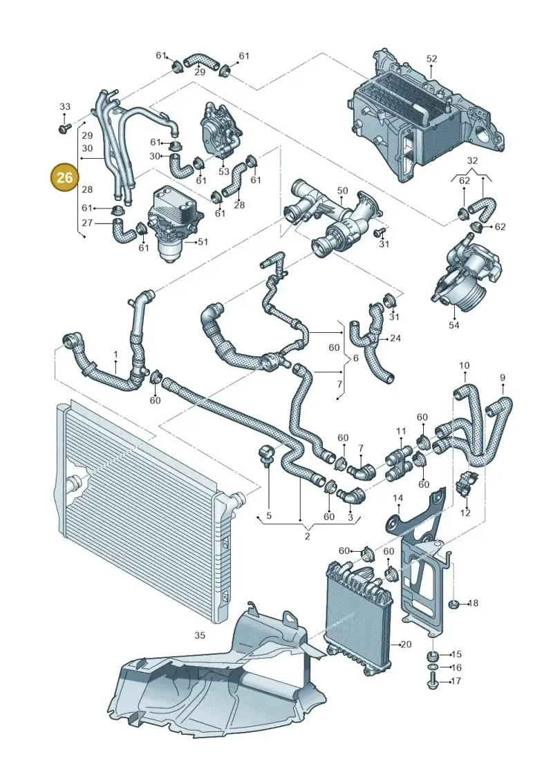 03N121064P — Volkswagen Arteon (2017-2023) diagram 793121410, position 26