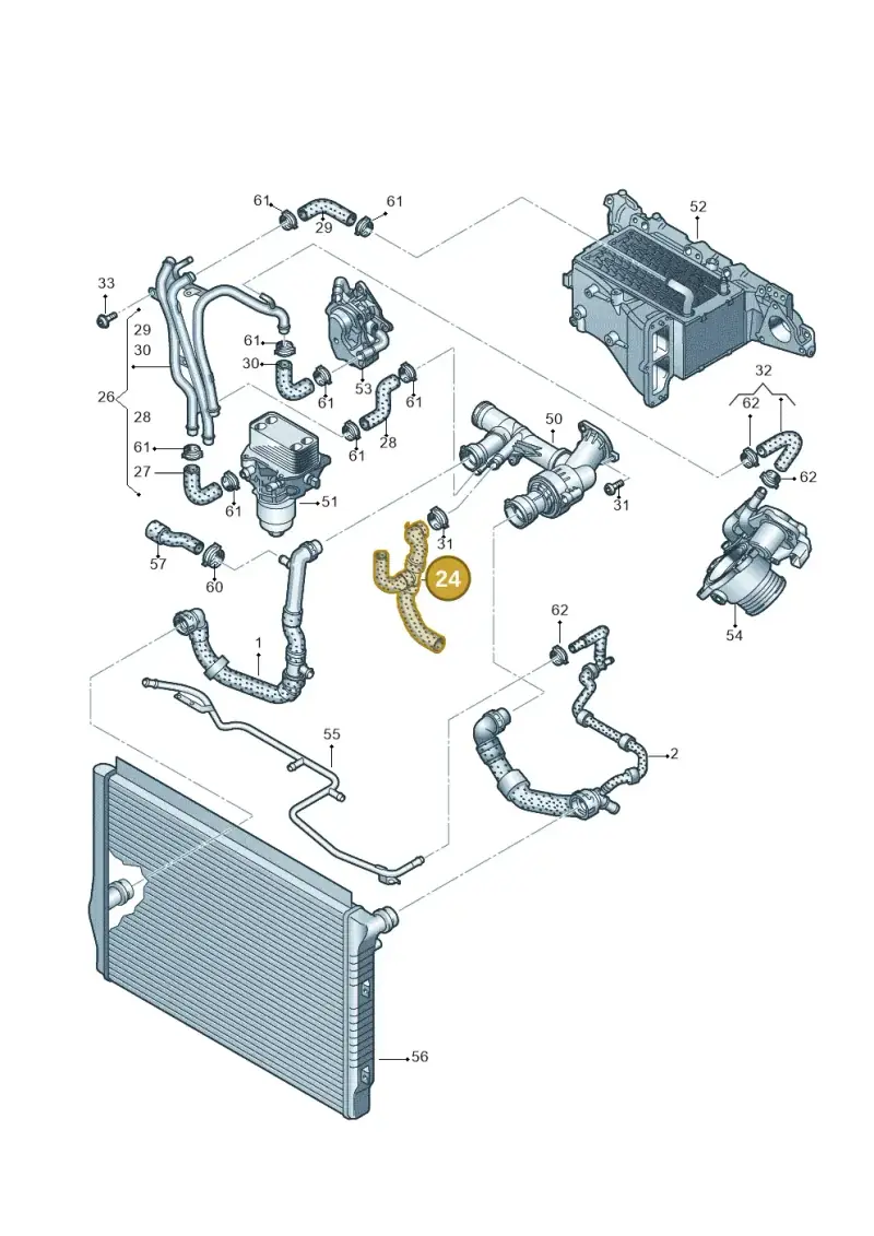 03N122073C — Volkswagen Passat saloon (2014-2024) diagram 793121490, position 24