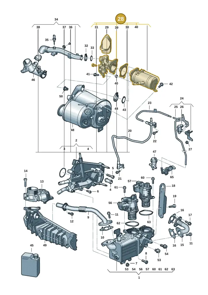 03N131512L — Volkswagen Transport. multivan (2019-2024) diagram 7ep131020, position 28