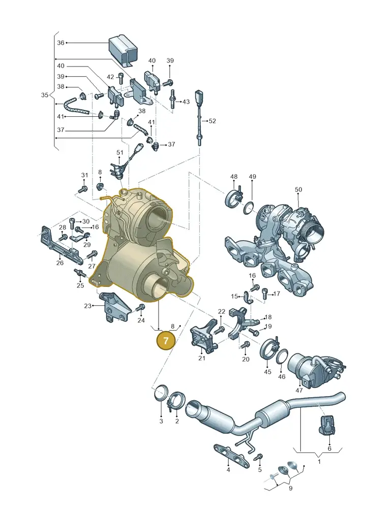 03N131656GX — Volkswagen Tiguan 2.0 4Motion (2017-2024) diagram 884253520, position 7