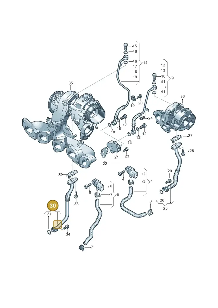03N145735H — Volkswagen Tiguan 2.0 4Motion (2017-2024) diagram 793145680, position 30