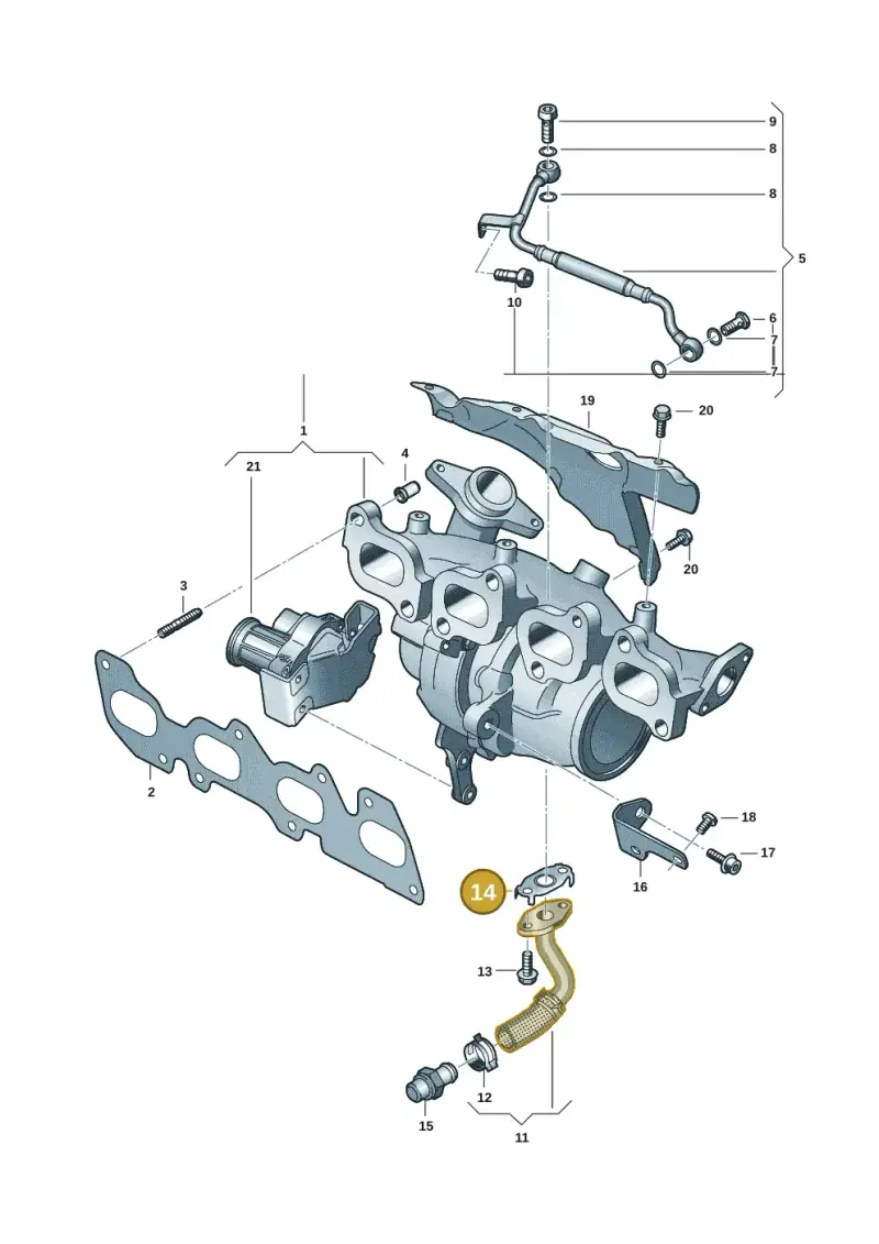 03N145757B — Volkswagen Transport. multivan (2019-2024) diagram 7ep145250, position 14