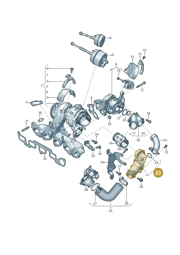03N145901 — Volkswagen Tiguan 2.0 4Motion (2017-2024) diagram 884145540, position 23