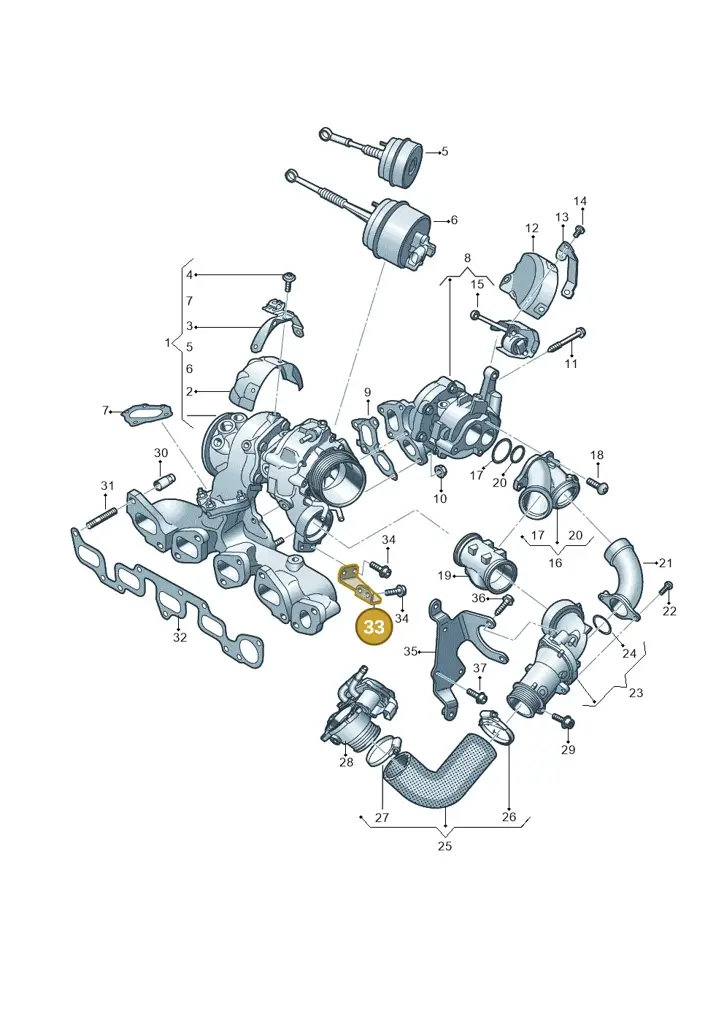03N253040G — Volkswagen Tiguan 2.0 4Motion (2017-2024) diagram 884145540, position 33