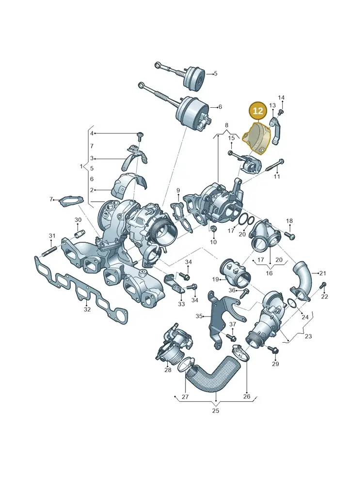 03N253731H — Volkswagen Tiguan 2.0 4Motion (2017-2024) diagram 884145540, position 12