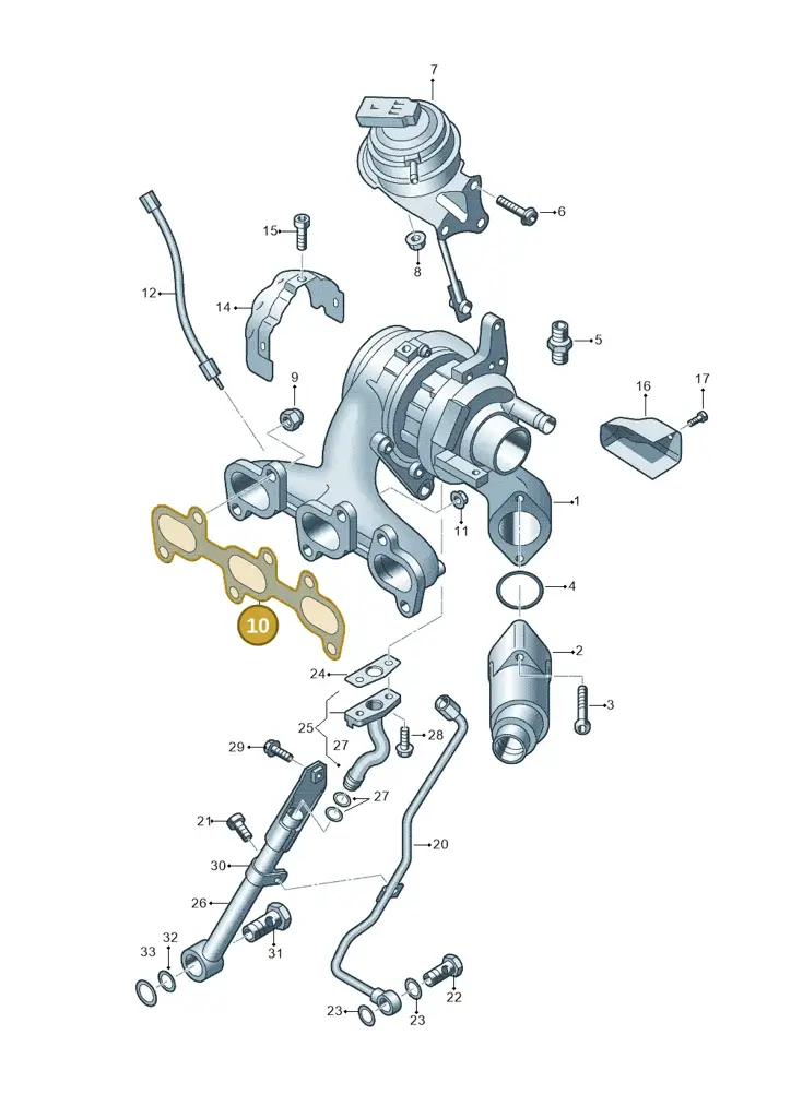 03P253039 — Volkswagen Polo (2012-2014) diagram 672145500, position 10