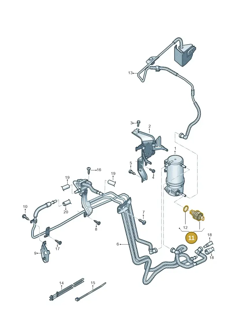 03P907666B — Volkswagen Amarok twin cab (2022-) diagram 894127600, position 11