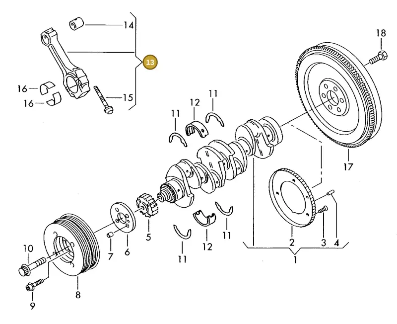 044198401A — Volkswagen MARINE-MOTOR           02> (2002-) diagram 277105100, position 13
