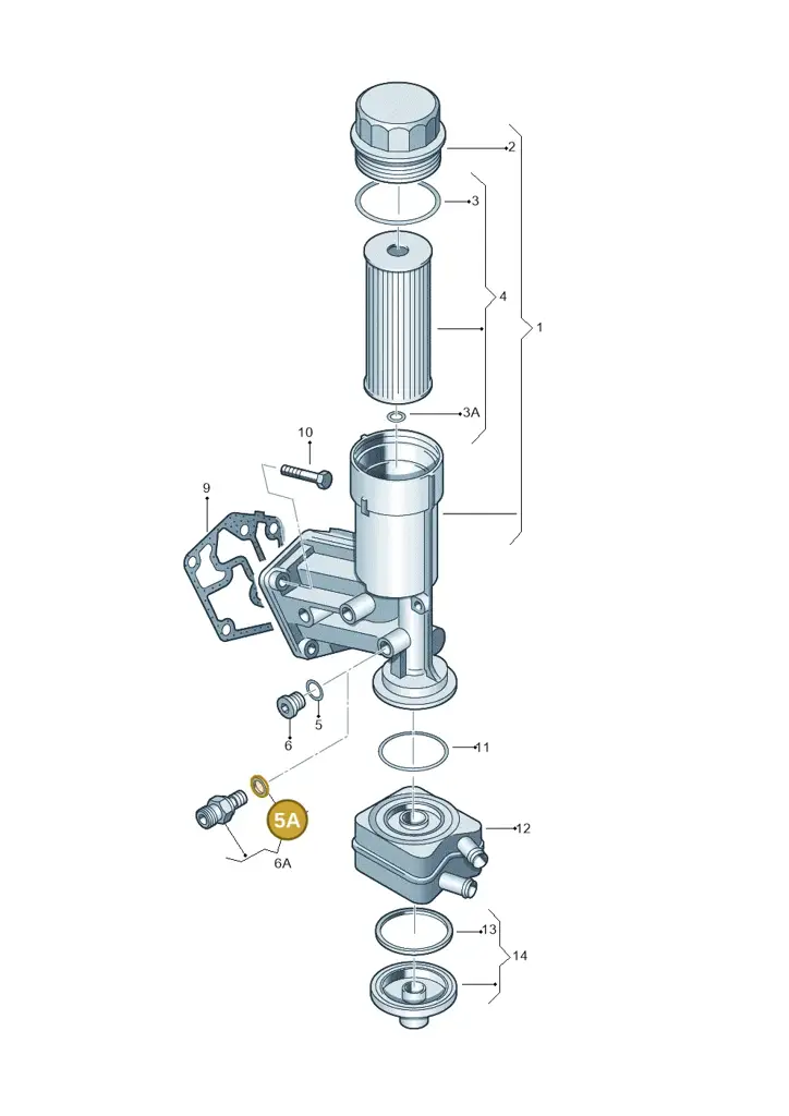 045115625 — Volkswagen New beetle (2011-2016) diagram 194115600, position 5A