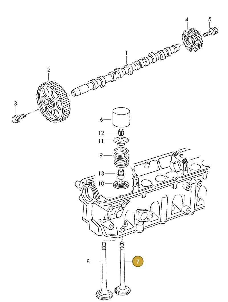 046109601J — Volkswagen DIES.-IND.-MOT.2,4>    81> (1981-) diagram 180109200, position 7