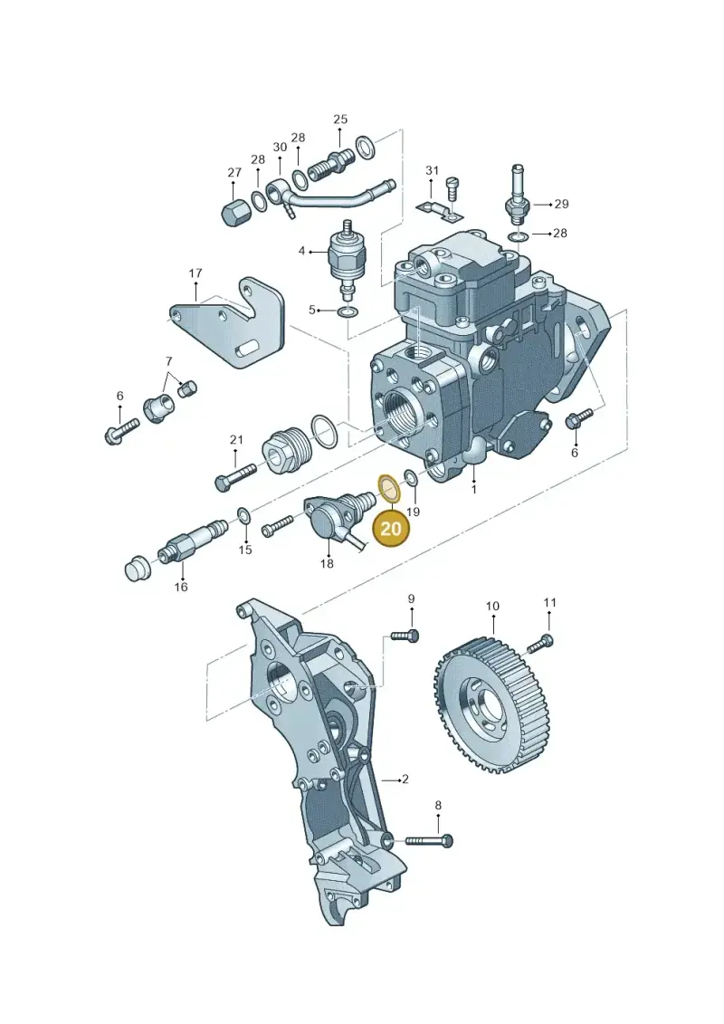 046130684A — Volkswagen Polo (2008-2009) diagram 194130200, position 20