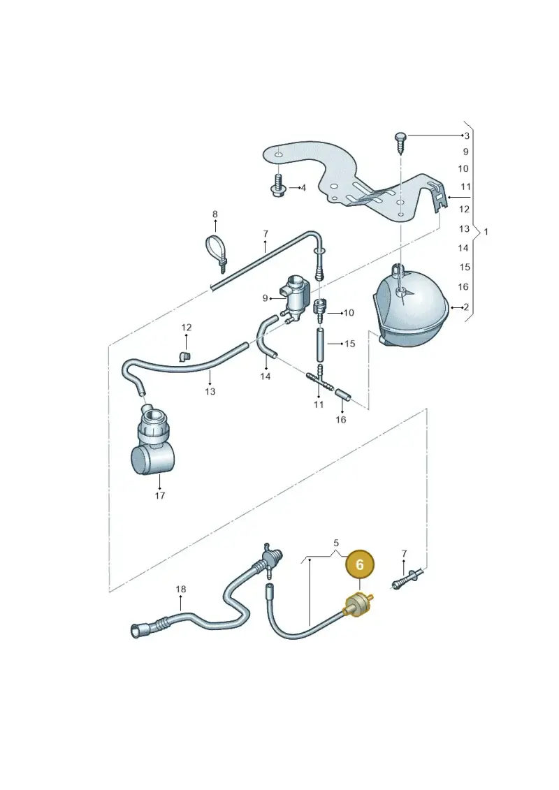 046905291A — Volkswagen Scirocco 2.0 (2014-2017) diagram 786253800, position 6