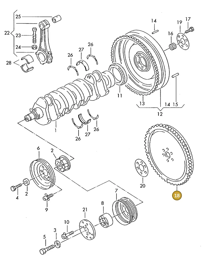 048105323B — Volkswagen OTTO-IND.-MOT.         77> (1977-) diagram 421105150, position 18