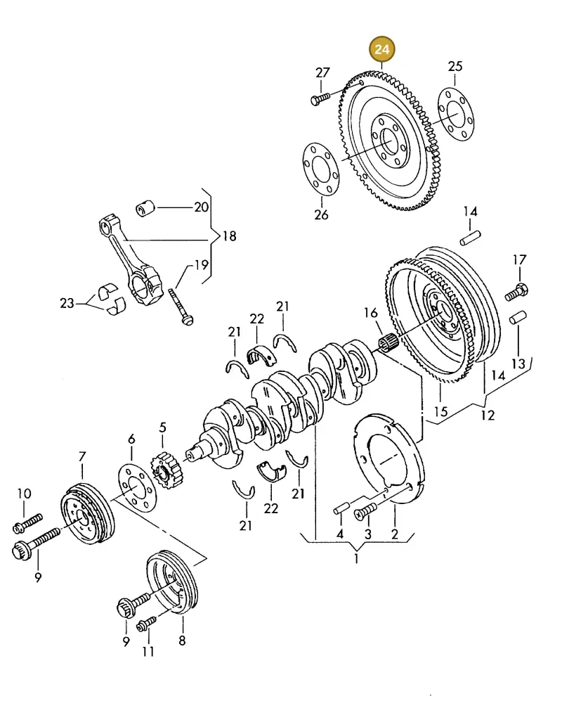 048105323B — Volkswagen DIES.-IND.-MOT.1,9>2,0 08> (2007-) diagram 423105050, position 24