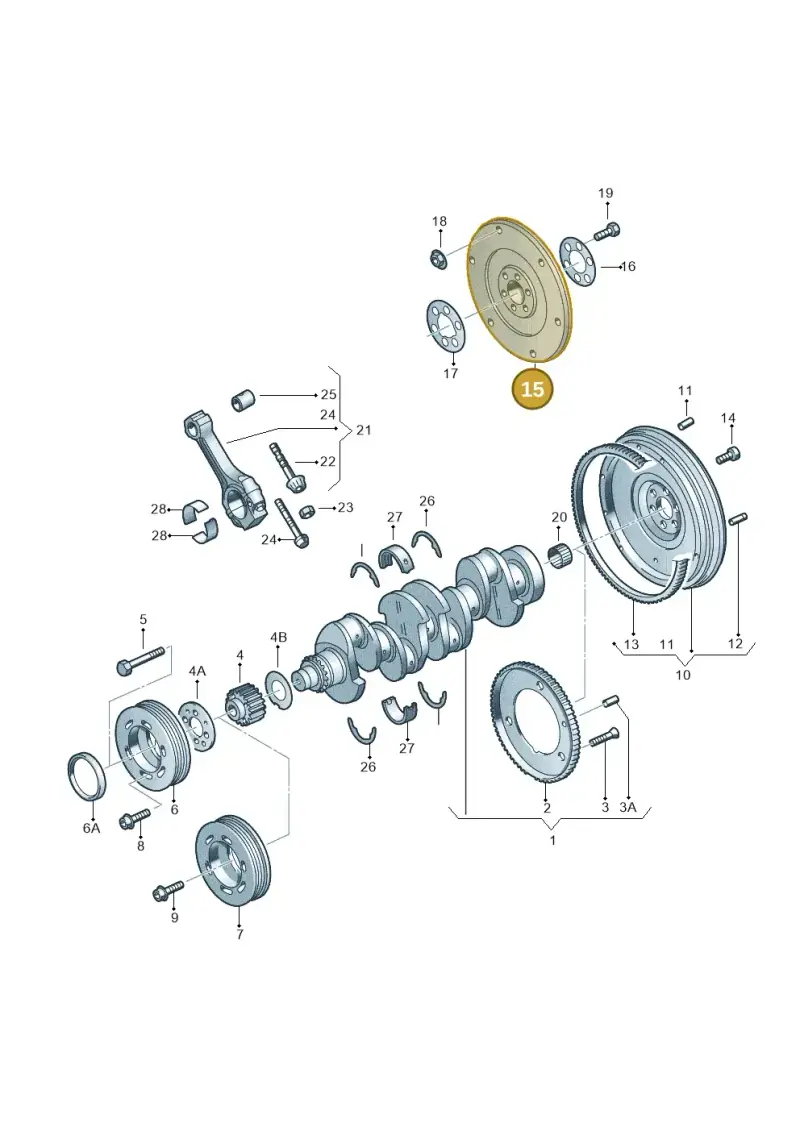 048105323B — Volkswagen PASSAT/4MOTION/W8 (2002-2005) diagram 194105150, position 15