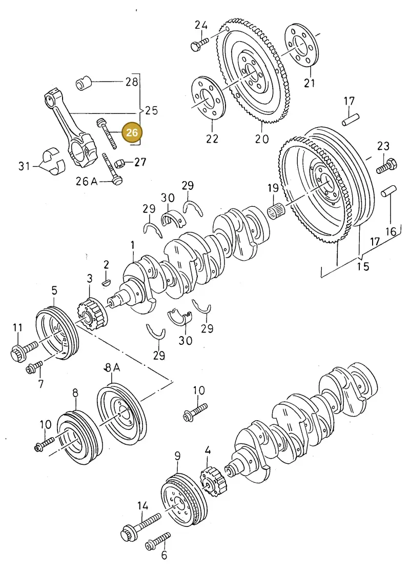 048105425 — Volkswagen Polo Classic           96 (1995-1996) diagram 138105150, position 26