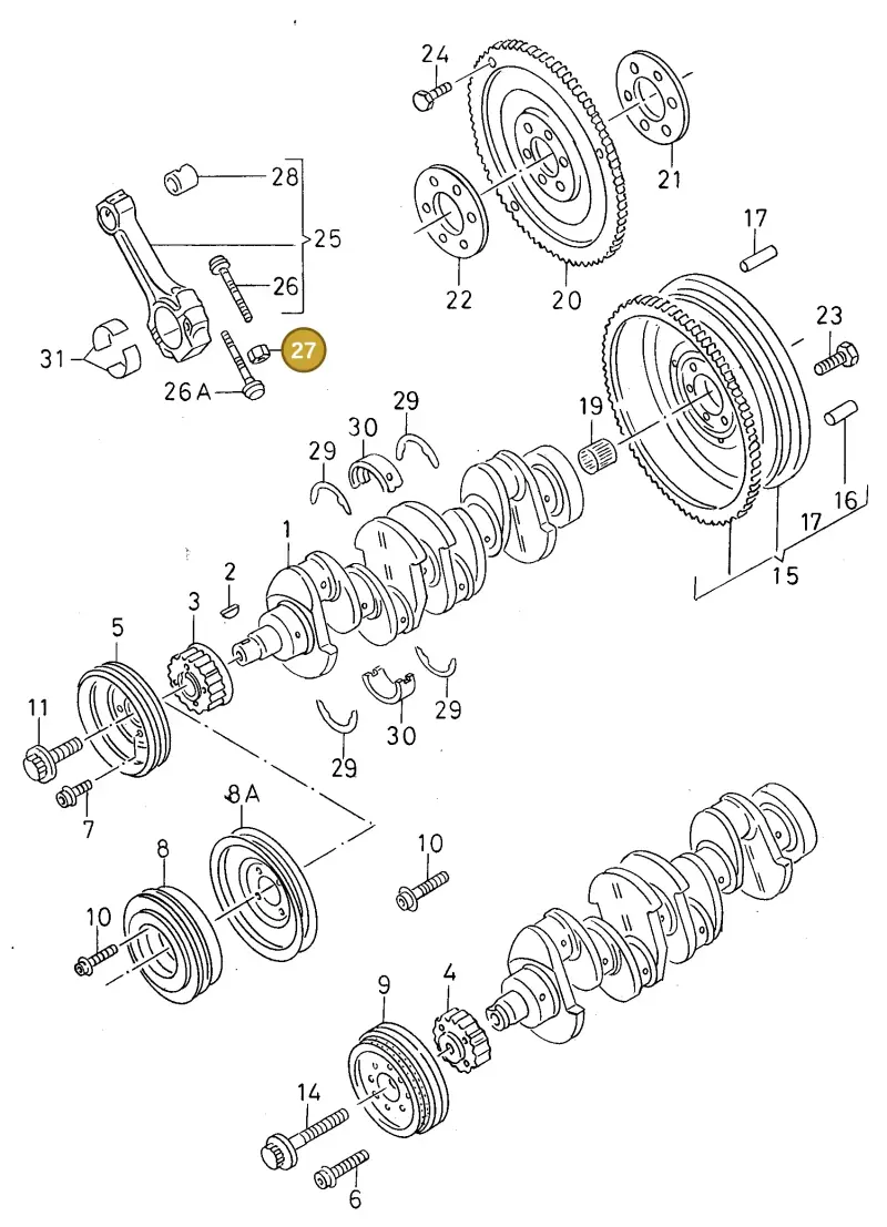 048105427 — Volkswagen Polo Classic           96 (1995-1996) diagram 138105150, position 27