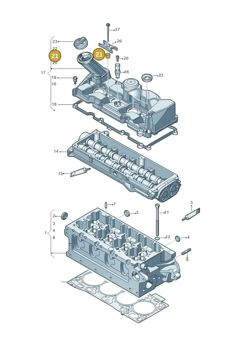 04B103631 — Volkswagen Transport. multivan (2019-2024) diagram 807103700, position 21