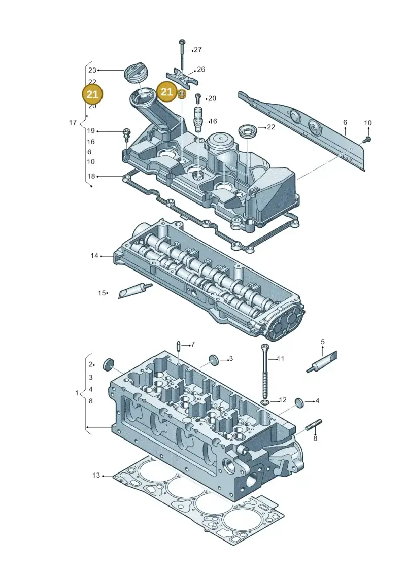 04B103631 — Volkswagen Transport. multivan (2019-2024) diagram 806103700, position 21