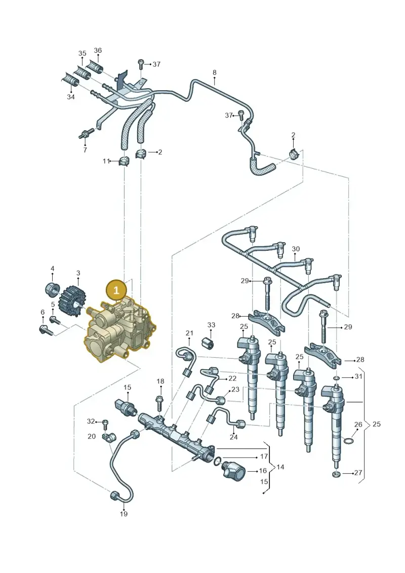 04B130755K — Volkswagen MAN TGE 55 (2016-2021) diagram 806130100, position 1