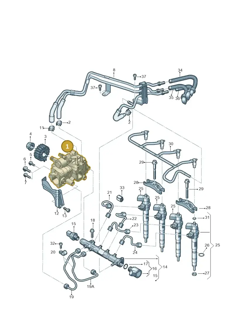 04B130755K — Volkswagen Transport. multivan (2019-2024) diagram 807130000, position 1