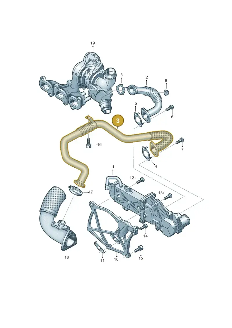 04B131521J — Volkswagen Polo 1.4 BlueMotion (2014-2017) diagram 773131200, position 3