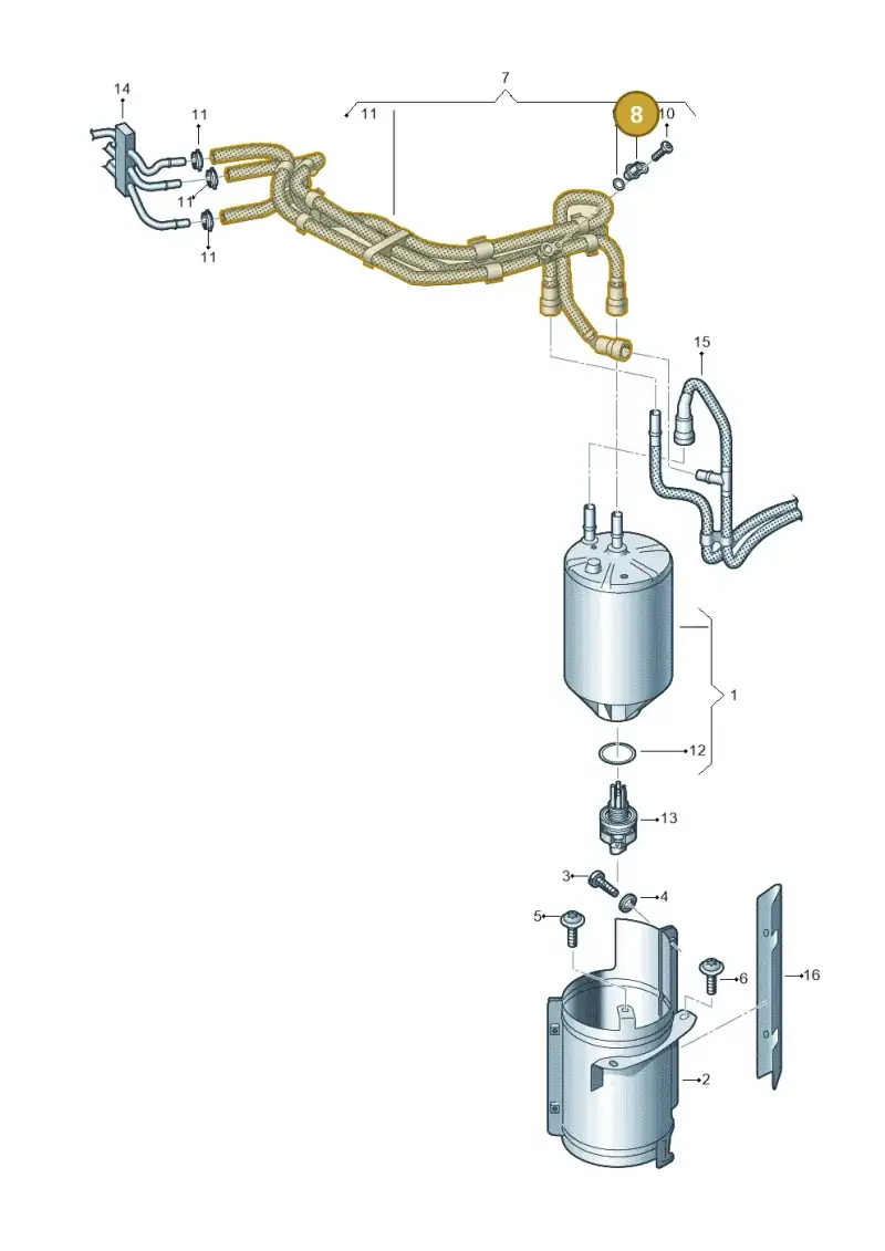 04B906054H — Volkswagen MAN TGE 55 (2016-2021) diagram 806127100, position 8