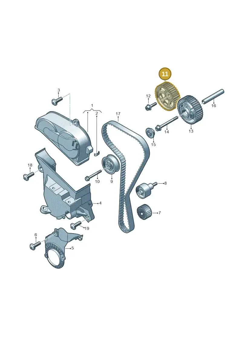 04C109111B — Volkswagen Caddy Maxi Kombi (2020-2024) diagram 2ka109065, position 11