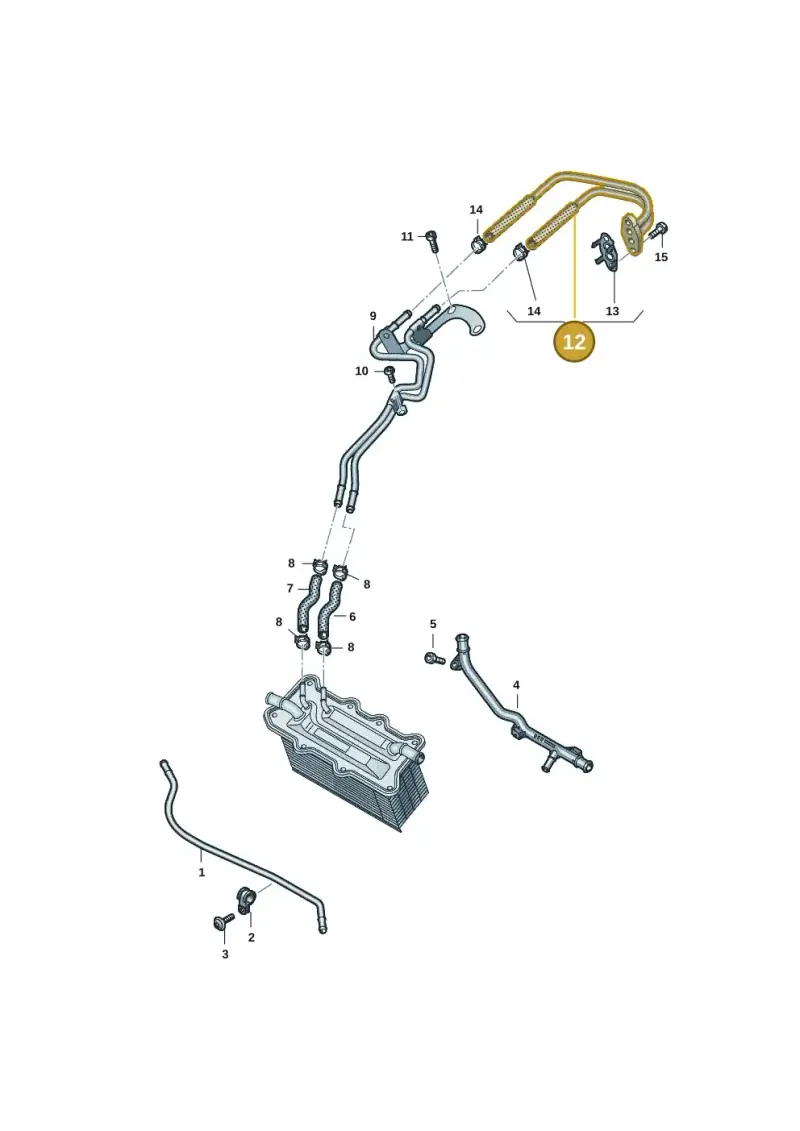 04C122447B — Volkswagen Taigo (2021-2024) diagram 2f0121215, position 12