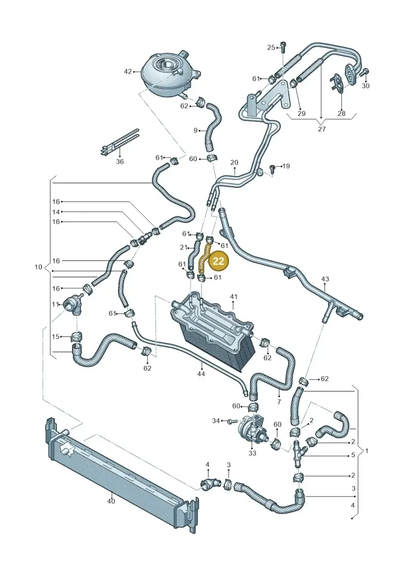 04C122447P — Volkswagen Golf 2.0 (2016-2020) diagram 763121190, position 22