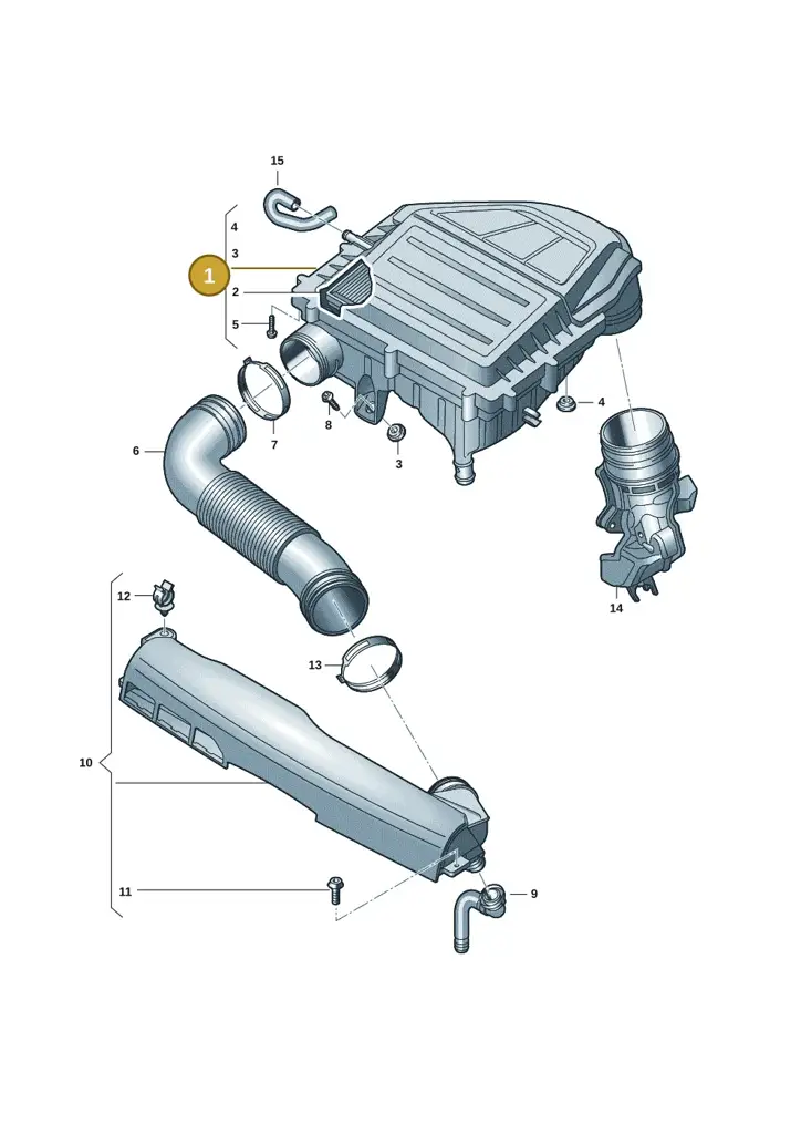 04C129601M — Volkswagen Taigo (2021-2024) diagram 62i129000, position 1