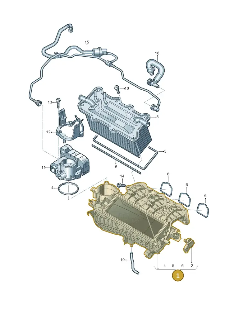 04C129709K — Volkswagen Taigo (2021-2024) diagram 62i133000, position 1