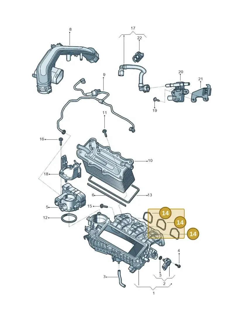 04C129717C — Volkswagen Golf 1.6 (2015-2019) diagram 559133100, position 14