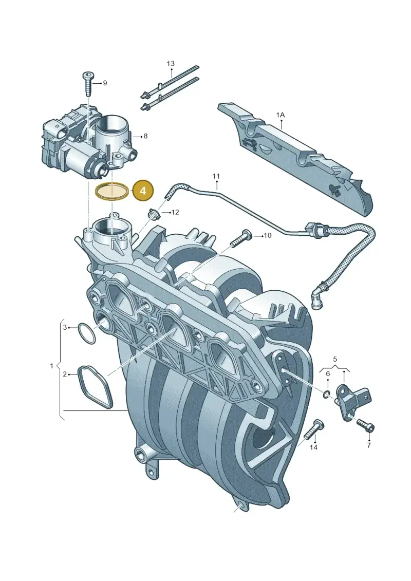 04C133073 — Volkswagen Up! 1.0 BlueMotion (2016-2023) diagram 723133000, position 4