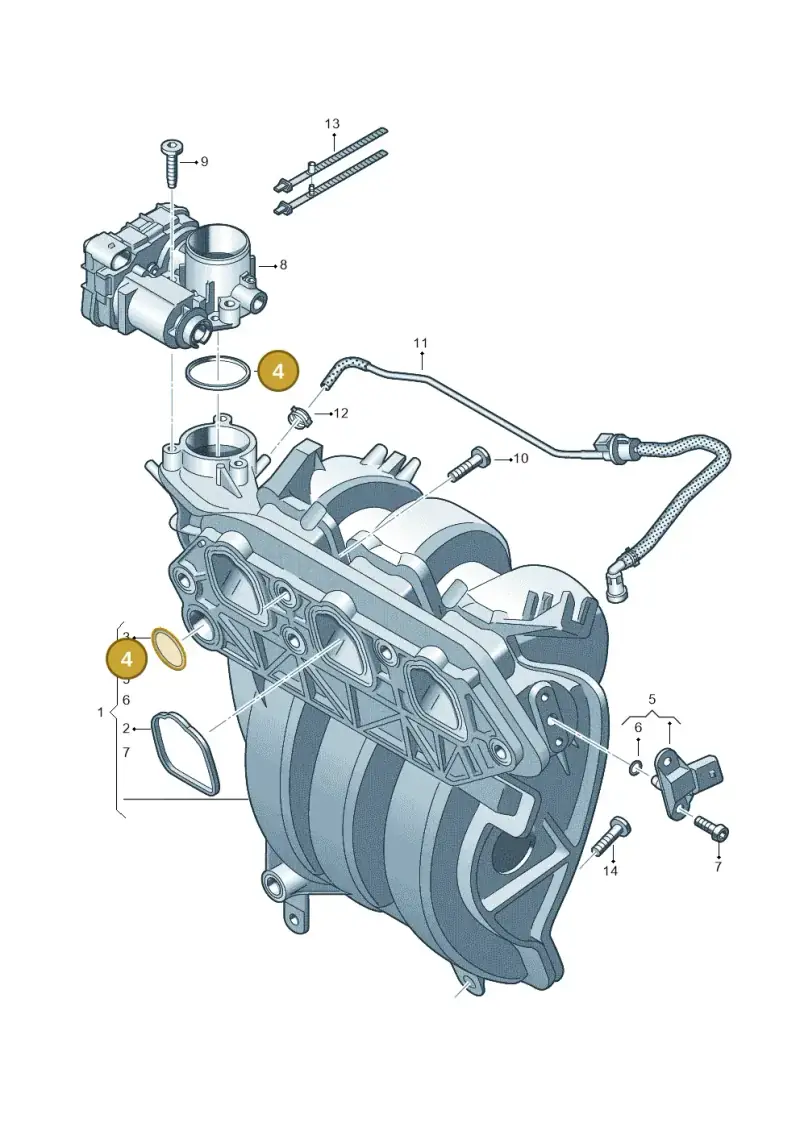 04C133073 — Volkswagen Polo 1.0 BlueMotion (2017-2024) diagram 773133000, position 4