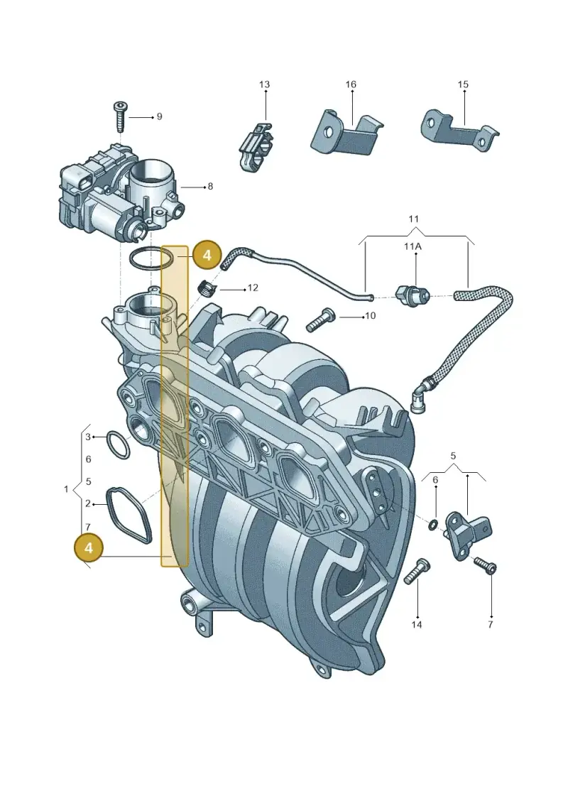 04C133073B — Volkswagen Up! 1.0 TSI (2013-2017) diagram 559133000, position 4