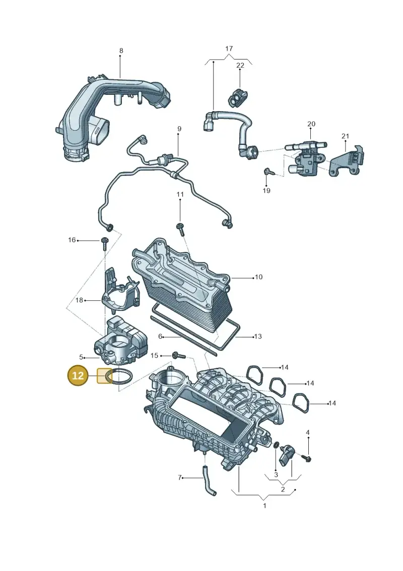 04C133073B — Volkswagen Golf 1.6 (2015-2019) diagram 559133100, position 12