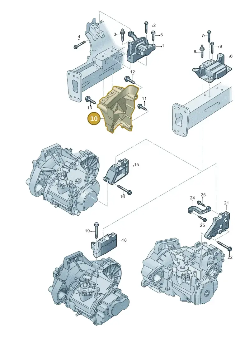 04C199207BH — Volkswagen Golf 2.0 (2016-2020) diagram 746199250, position 10