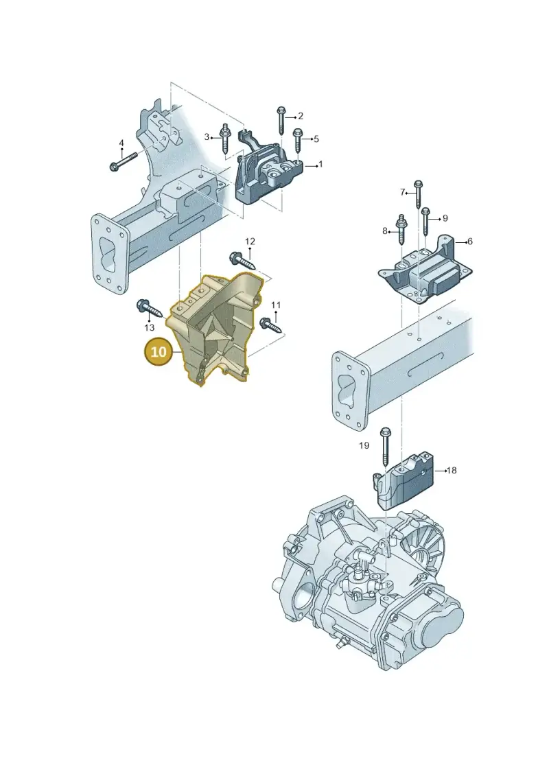 04C199207BH — Volkswagen T-Roc BlueMotion (2017-2024) diagram 827199270, position 10