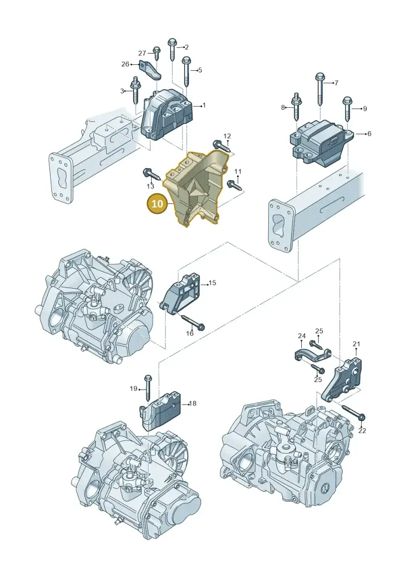 04C199207BH — Volkswagen Caddy kombi (2015-2020) diagram 866199200, position 10