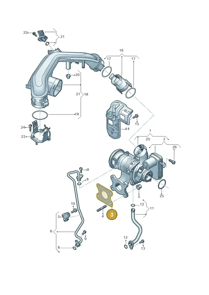 04C253039C — Volkswagen T-Roc convertible 1.5 (2019-2024) diagram 587145202, position 3