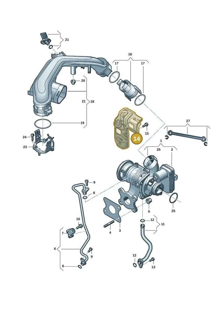 04C253041H — Volkswagen Taigo (2021-2024) diagram 62i145150, position 14