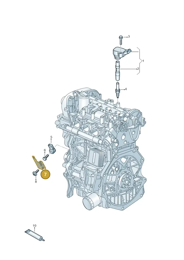 04C253046B — Audi A1 Sportback (2018-2025) diagram 592905000, position 7