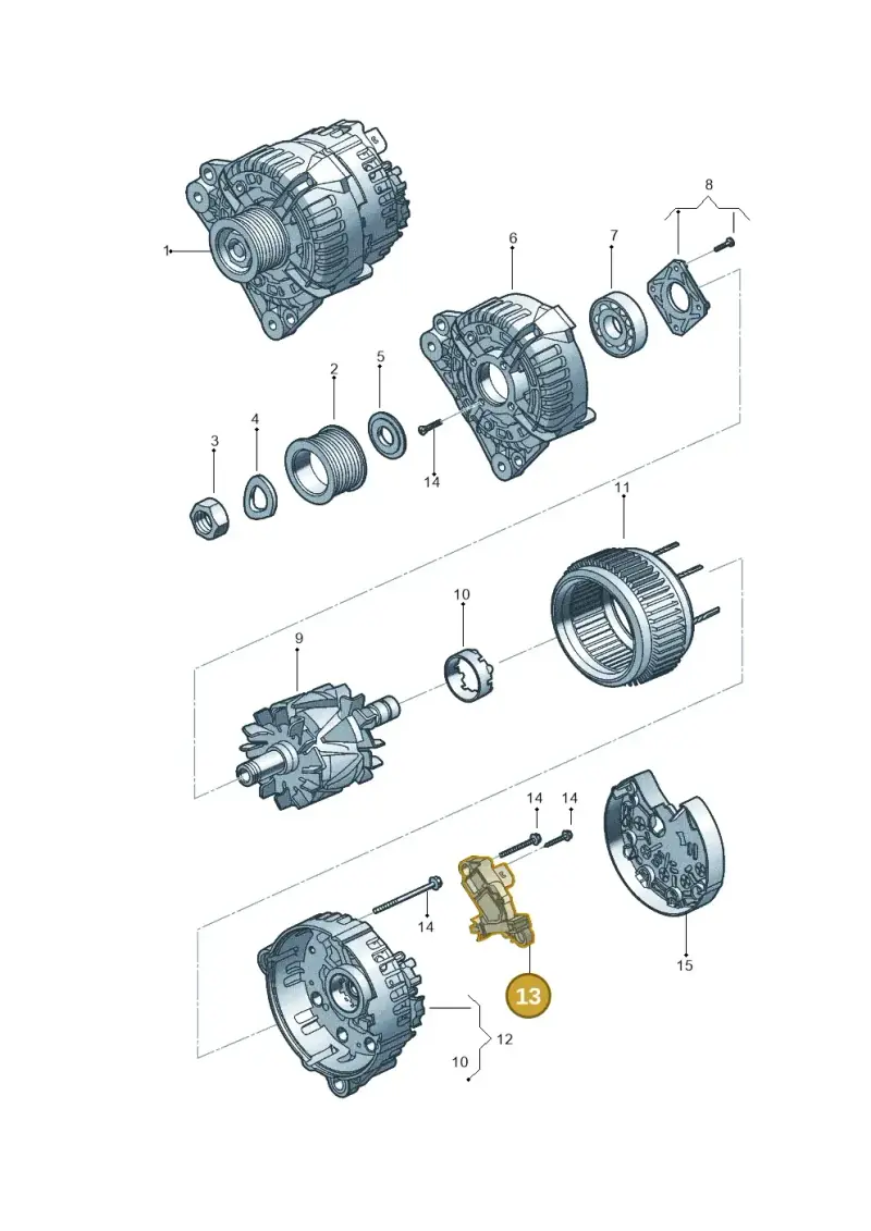 04C903803C — Volkswagen Saveiro (2016-2017) diagram 393903050, position 13
