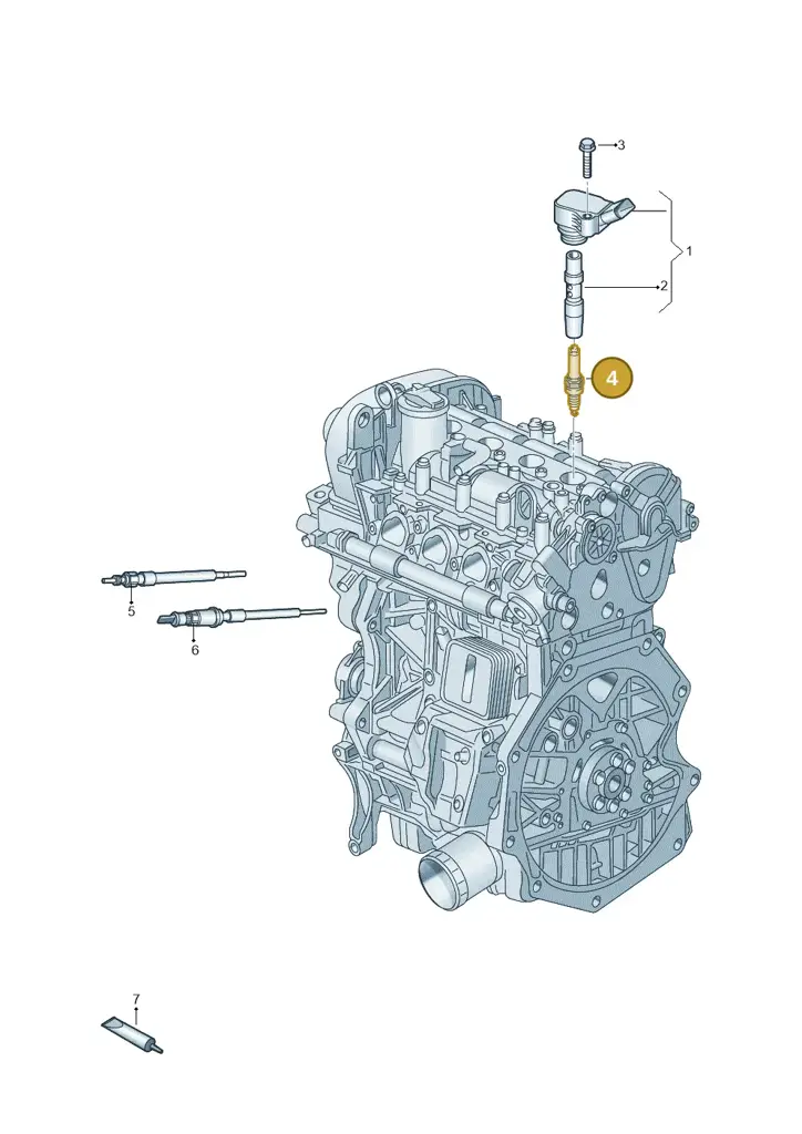 04C905616F — Volkswagen C-Trek 1.5 (2016-) diagram 746000010, position 4