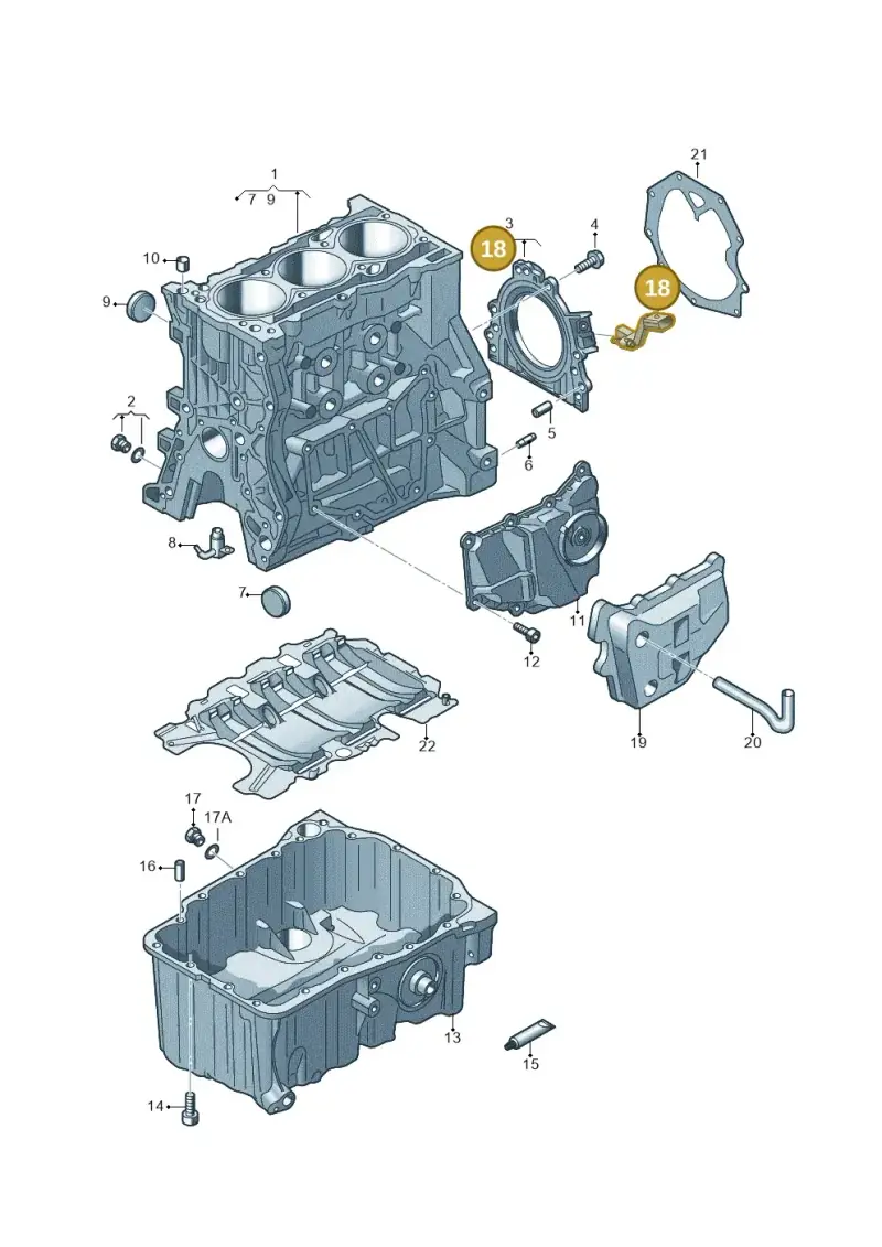 04C906433G — Volkswagen Taigo (2021-2024) diagram 866103010, position 18