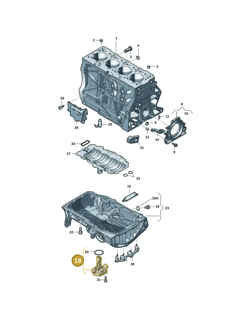 04C907660A — Volkswagen Caddy Maxi Kombi (2020-2024) diagram 827103018, position 19