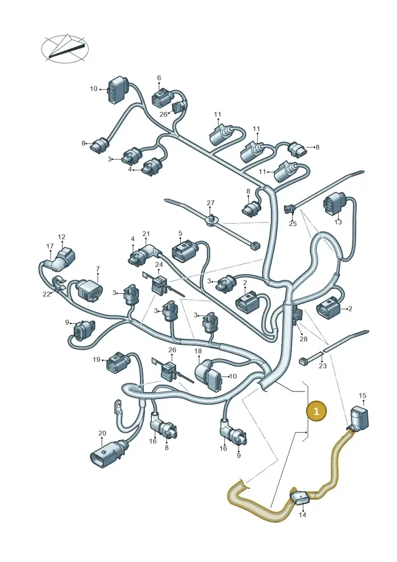 04C972627N — Volkswagen Taigo (2021-2024) diagram 746971150, position 1